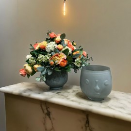 CHẬU THUỶ TINH MẶT CƯỜI : 62-F16-2047